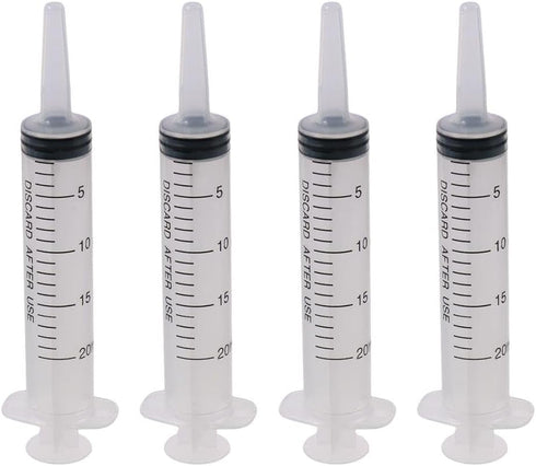 4 Pack Capacity Syringe Pump, 20ml 60ml Large Plastic Syringe Measuring Tools for Dispensing Multiple Uses