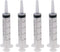 4 Pack Capacity Syringe Pump, 20ml 60ml Large Plastic Syringe Measuring Tools for Dispensing Multiple Uses