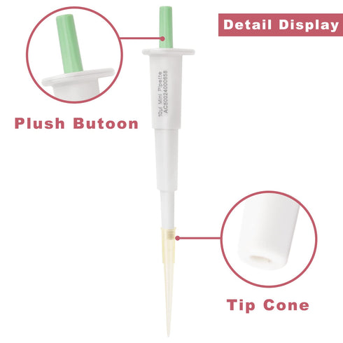 ONiLAB Mini Fixed Volume Pipette Manual Single Channel Pipettor, Laboratory Micro Pipette ,Micropipette Volume 10µl Light Green