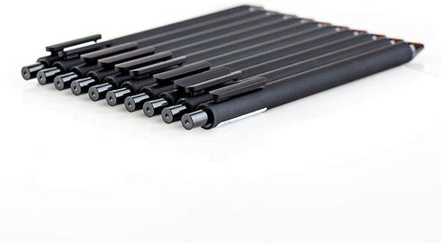 czxwyst Soft Touch Retractable Gel Ink Pens, 0.5mm Fine Point (Black Color 10-Pack)