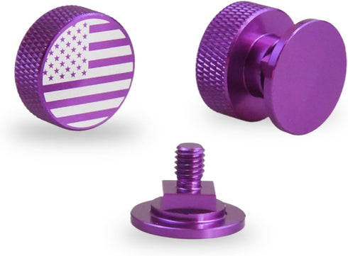 Welding Hood Pipeliner Helmet Fasteners, Purple American USA Flag Pattern Aluminum Helmet Pipeliner Headgear Replacement Parts Accessories Screws Flip Hood, Anti-Rust and Durable by KAYBOBEZK