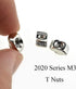 Sliding T Slot Nuts 2020 Series M3, 30 Pack Drop-in T Nuts, Carbon Steel Nickel Plated for Aluminum Profile