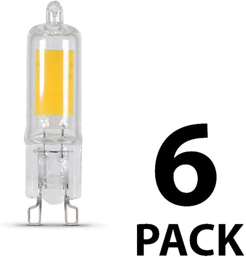 Feit Electric 35-Watt EQ DM G9 Base T4 Specialty LED Light Bulb, BP35G9/830/LED/6, 6-Pack