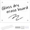 TORASO Glass Whiteboard, 12" x 16" Dry Erase Board - Small Frameless White Board for Home Kitchen, Office Brilliance