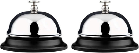 Service Bell, Call Bell, Desk Bell, Big Button, 2 Pack, Improved Version