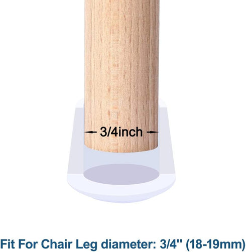 3/4 Inch 16 Pack Sopito Chair Leg Caps, Non Slip Rubber Chair Leg Floor Protectors for Sofa Bar Stool Garden Furniture