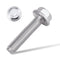 M5-0.8 x 25mm Hex Flange Bolt, DIN6921, 30-Pack, 304 Stainless Steel, Serrated Locking Flange, 1" Thread Length