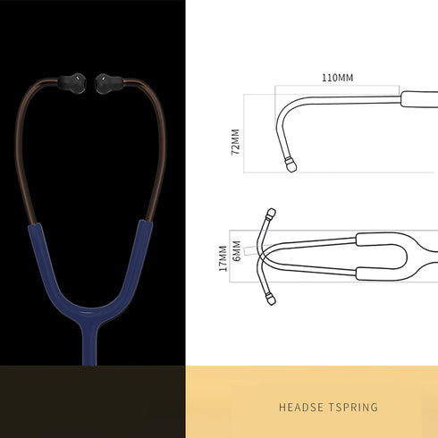 MaiWieel-Classi Stethoscope Black Blue Single Head Stethoscope for Nurses Doctor,EMT Student,Home Medical, Estetoscopio