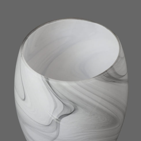 2pcs 1-5/8-inch 4.7" 5.6" G0084 Oval Shaped Glass Lamp Shades Replacement Globe or Cover with Faux Marble Texture