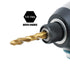 AUTOTOOLHOME 6 Pack Titanium Combination Drill Tap Bit Set, Screw Tapping SAE Sizes