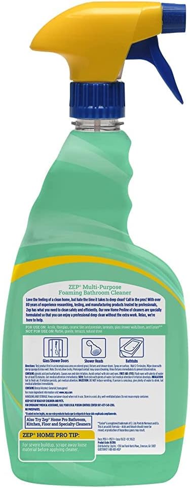 32 Oz. R53106 (6) Zep Home Pro Multi-Purpose Foaming Bathroom Cleaner - Fl. - - Pro Trusted Cleaning Power: Now