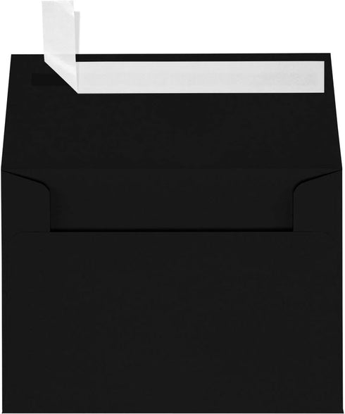 LUXPaper 4Bar A1 Invitation Envelopes | Peel & Press | 3 5/8" x 5 1/8" | Midnight Black | 80lb. Text | 50 Qty by Envelopes Store
