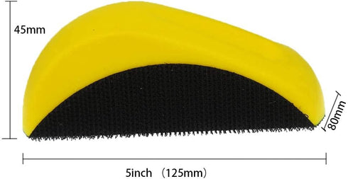 VIBRATITE 5 Inch Hook and Loop Mouse Hand Sanding Block, Ideal for Woodworking, Furniture Restoration, Home and Automotive Body,Sanding Pad Hook Backing Plate for Sanders or Polishers,2PCS