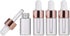 30 Pcs Clear Glass Dropper Bottles, 3ml Essential Oil Sample Bottles with Rose Gold Lids