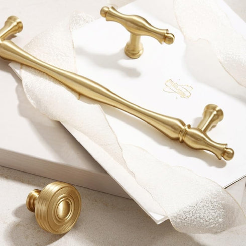 SANCHAKOU 2 Pack 30 14 26Mm Drawer Handles Brass Cabinet Door Handles Wardrobe Shoe Cabinet Bedside Cabinet Cabinet