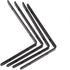 4 Pack 4.3x6'' Corner Bracket Shelf Bracket,Heavy Duty Black Stainless Steel L Corner Brace,Right Joint Angle Brackets