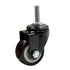 Hxchen 4Pcs 1.5 Inch Heavy Duty Caster Wheels Swivel Casters with M8 Threaded Stem, Black Rubber