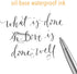 Unibene 6 Pack Slim Stainless Steel Retractable Ballpoint Pens, Medium Point (1 mm) - Black Ink Gift Set