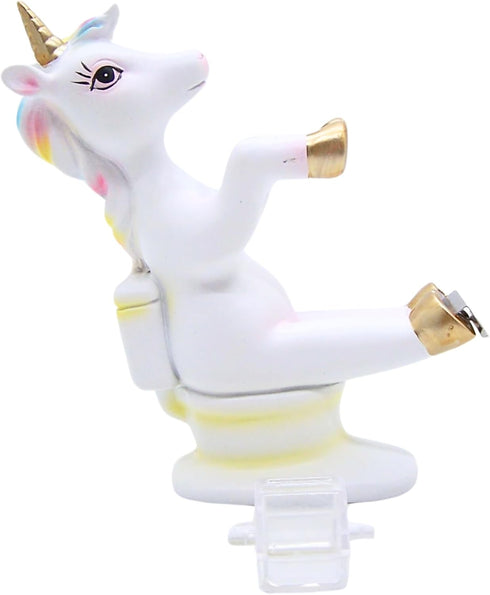 Unicorn Tape Dispenser, Unique Sitting on Toilet Desk Accessory, 5.25 Inches Funny Office Supplies