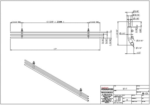 Hardware Resources 17IN WIDE SATIN NICKEL WIRE SHOE FENCE FOR SHELVING
