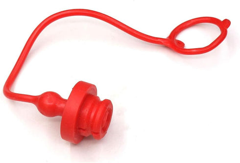 3/8 Hydraulic Coupler Dust Cap, ISO A Pioneer Style Male Female Quick Disconnects Port Plug Covers, Red Cap with