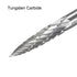 uxcell Tungsten Carbide Rotary Files 1/8" Shank, Double Cut Tree Shape Burrs Tool, 3mm Dia