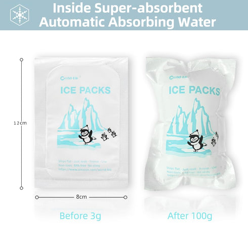 Shipping Ice Packs Reusable Small Dry Ice Pack Sheets - 48 Packs - Ice Pack for Shipping Frozen Food, Keep Food Fresh,