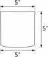 Aspen Creative 31404 5" 5" 5" Small Clip-On Drum Lamp Shade in Silver, Top x Bottom x Slant Height, for Chandeliers
