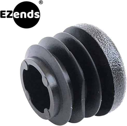 Premium Grade 3/4 Inch Round Plastic Plug / 20 Pack / Black End Caps / Durable Chair Glide Inserts for Legs