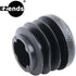 Premium Grade 3/4 Inch Round Plastic Plug / 20 Pack / Black End Caps / Durable Chair Glide Inserts for Legs
