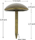 Kingrol 500 Count Upholstery Nails Pins, Antique Brass Finish, 7/16"/11mm Furniture Tacks