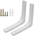 Joyangy 2 Pack Wall Shelf Support Bracket, 4 Inch White L Corner Wall