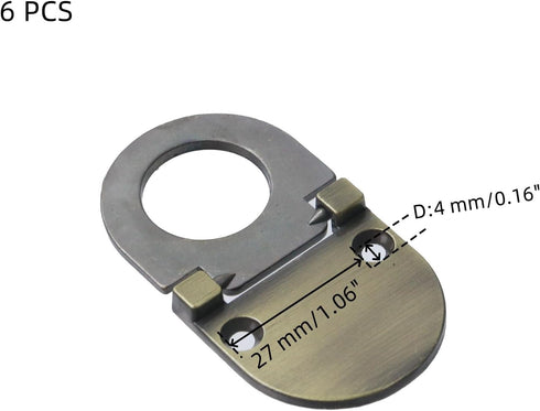 Closets, 6 T Tulead Flush Ring Pull Handle Zinc Alloy Hidden Cabinet Pulls with Comfortable Grip Recessed Drawer Pulls