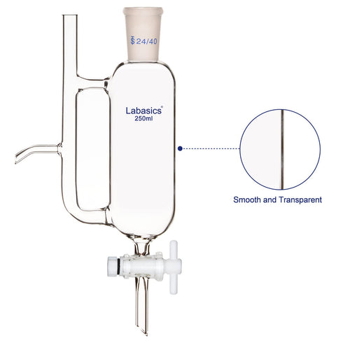 Water Oil Receiver Separator with 24/40 Lab Supply, 250 ml