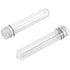 50 PCS Clear Plastic Test Tubes, 40ml with Screw Caps for Science Party, Gumball Candy, Bath Salts, 0.98 x 5.5 inch