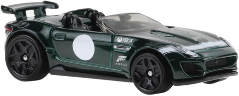 Hot Wheels Forza Horizon Die Cast Model Car, '15 Jaguar F-Type Project 7 Scale 1:64 – Length 7 cm HLK27
