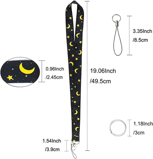 Yiflin Cute Neck Lanyard for Keys, Wallet, ID Card Holder, Cool Keychain Lanyard for Men and Women
