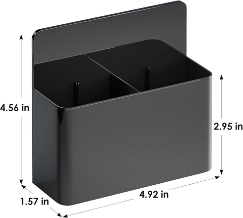 MaxGear Dry Erase Marker Holder, Magnetic Pen Holder for Fridge, Whiteboard & Locker Organizer, 2 Pack, Black