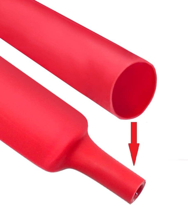 Dual Wall Heat Shrink Tubing 3:1 Ratio Heat Activated Adhesive Glue Lined Marine Shrink Tube Wire Sleeving Wrap (4Ft,