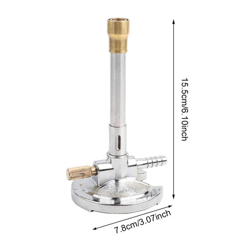 1Pcs Micro Single Tube Bunsen Burner Gas Light, Flame Stabilizer and Gas Regulator for Liquid Lab Heating Equipment