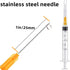 100 Pack 2.5ml 25Ga Plastic Syringe with Measurement for Scientific Labs and Industrial Dispensing, Disposable Individually Wrapped (100, 2.5ml-25Ga)