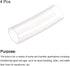 uxcell 4Pcs Pure Silicone Tubing, 32mm ID, 38mm OD, 0.33 Ft Transparent Hose for Water Air Pump, Household, Industry