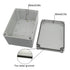 LeMotech Junction Box, IP67 Waterproof Dustproof ABS Plastic Project Box, Gray, 6.9 x 4.9 x 3.9 inch (175 x 125 x 100