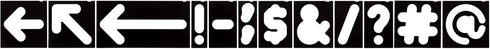 Milescraft 2207 Arrow and Symbol Templates, 1.5in. & 2.5in. for Sign PRO & Sign Crafter Jig
