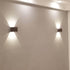 Gsycle LED Square up and Down Light, Up and Down Outdoor Wall Lights Fixture Aluminum Hardwired Square Modern Wall