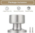 One Sided Dummy Door Knobs, 2 Pack Modern Interior Handle for Bifold Doors, Satin Nickel Keyless Door Knob