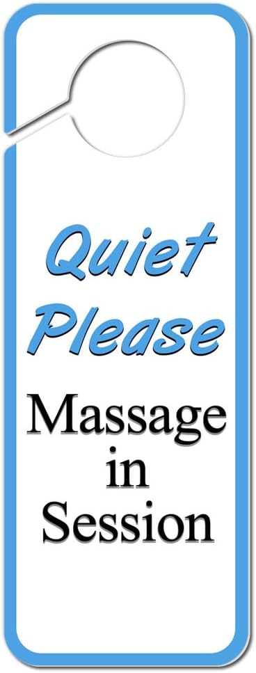 GRAPHICS & MORE Quiet Please Massage in Session Plastic Door Knob Hanger Sign