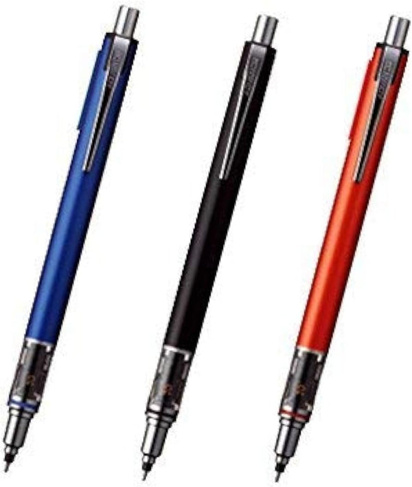 uni Mechanical Pencil Kurutoga Advance 0.5mm Bundle Set, Navy, Black, Red (3-Pencil)