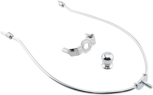 HJGarden 12 Inch Metal Chrome Colour Lamp Holder Shade Bullhorn Bracket with Top Decorative Cap for Fixing Floor Lamp