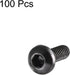 uxcell M2x6mm Thread Button Head Hex Socket Cap Screw Bolt, 100pcs